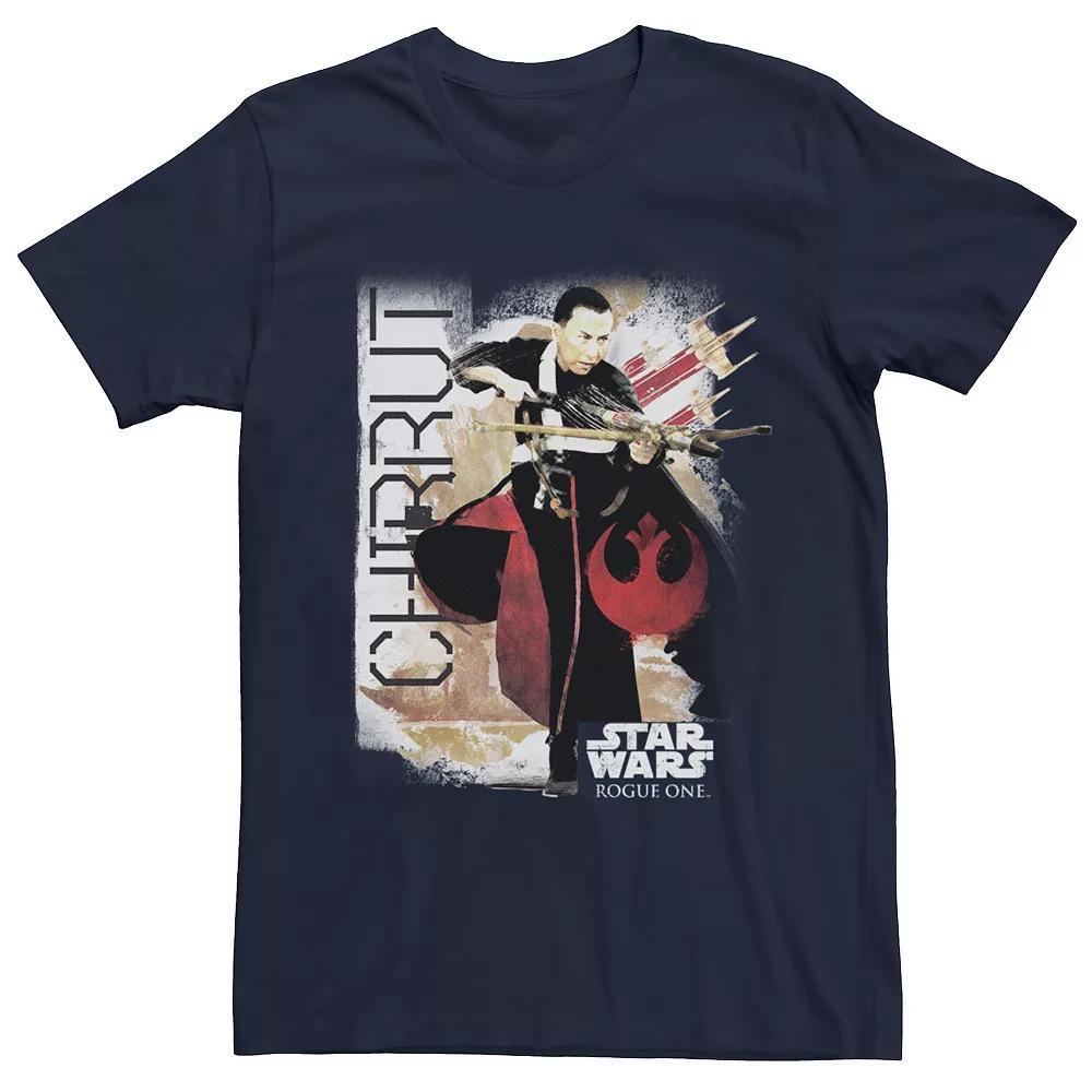 Men's Star Wars Rogue One Chirrut Rebel Portrait Tee, Size: 3XL, Blue Product Image