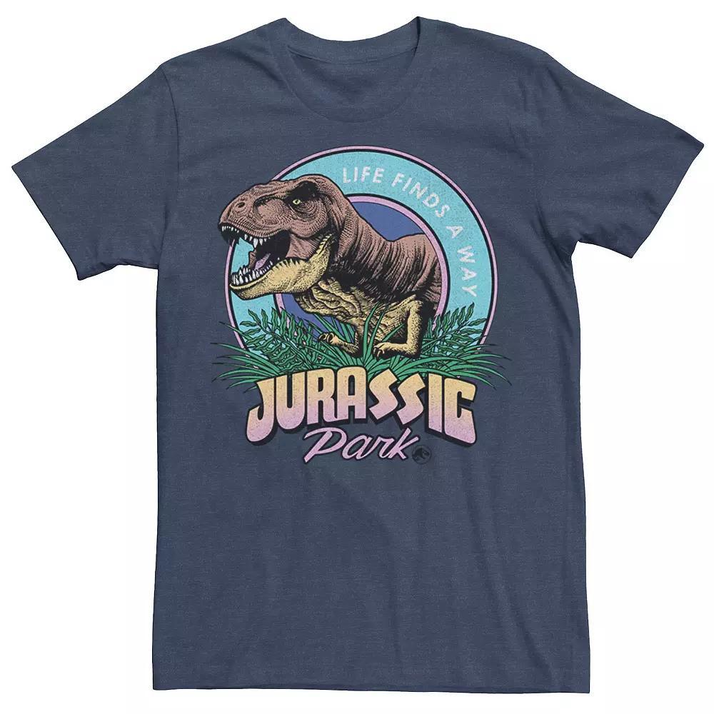 Men's Jurassic Park Life Finds A Way Vibrant Graphic Tee, Size: XL, Red Product Image