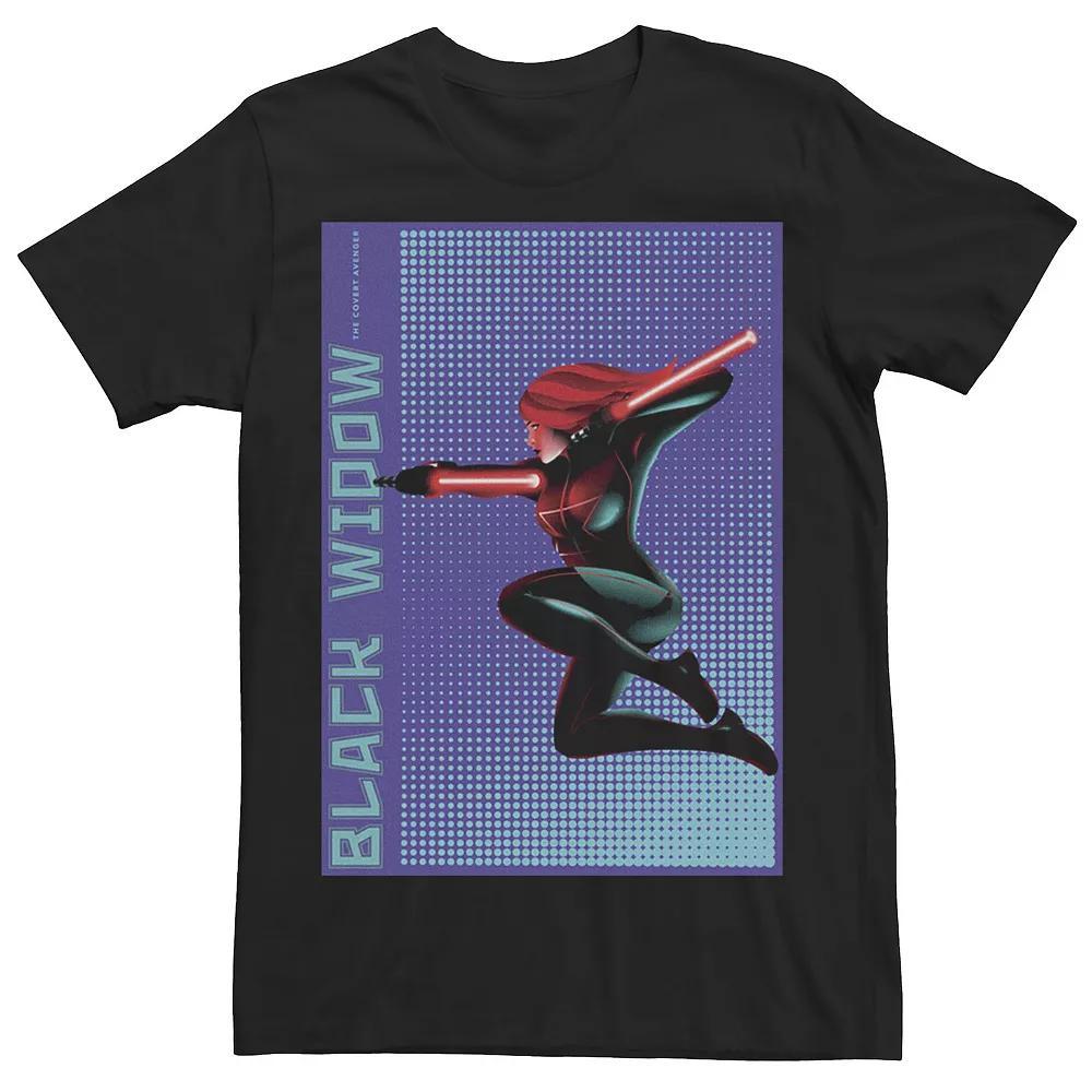 Men's Marvel Black Widow Halftone Pop Art Poster Graphic Tee, Size: 3XL Product Image