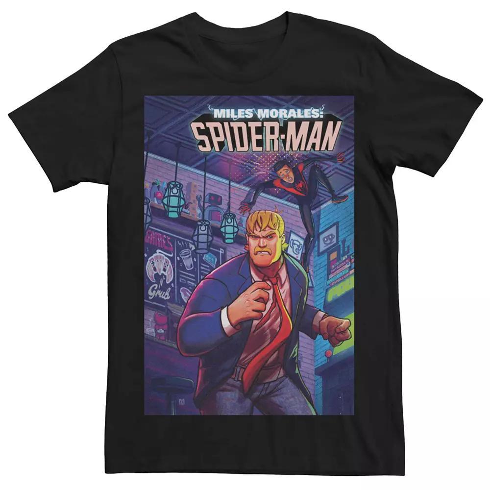Juniors Marvels Miles Morales Spider-Man Comic Cover Tee, Mens Product Image