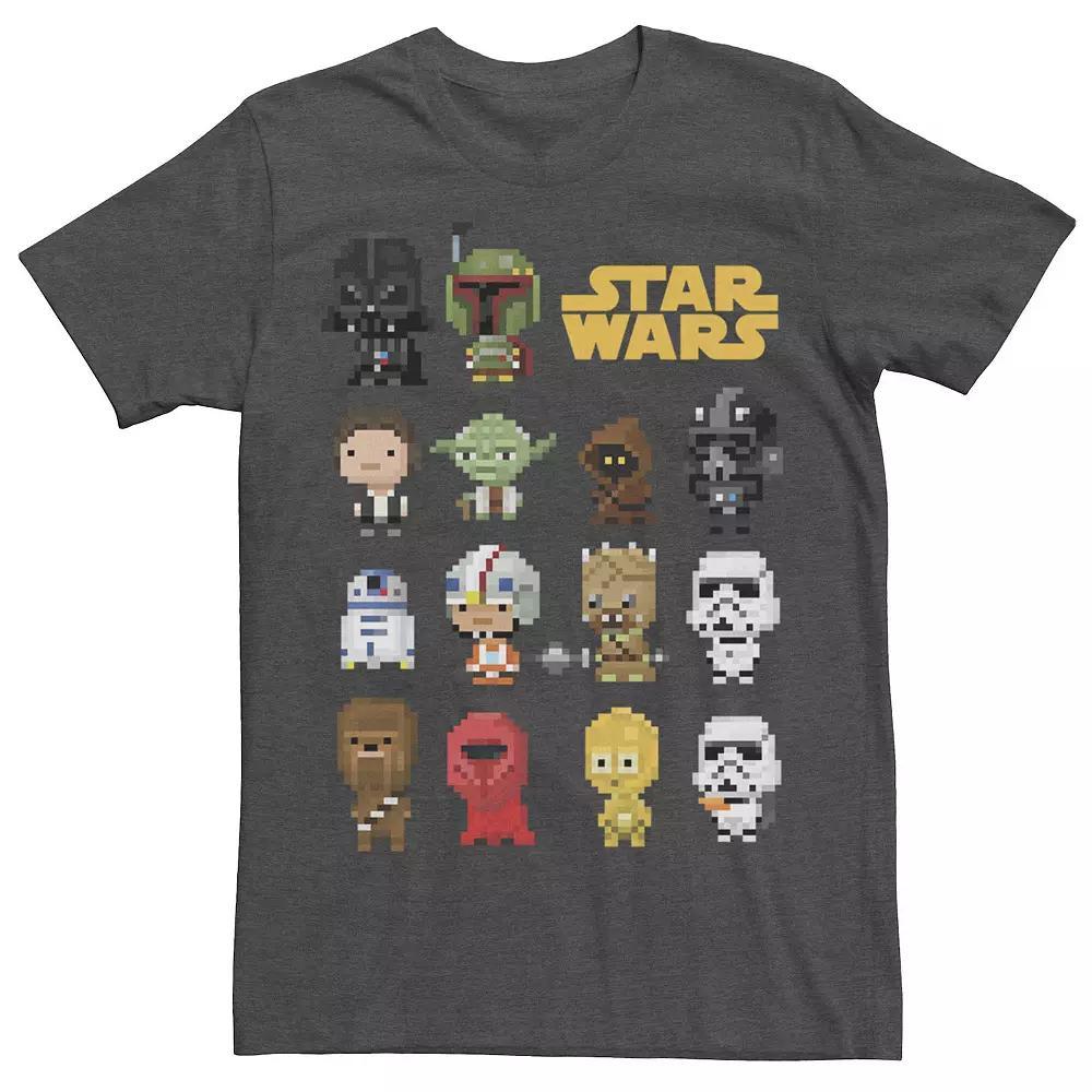 Men's Star Wars Heroes Villains 8-Bit Pixel Sprites Tee, Size: Large, Black Product Image