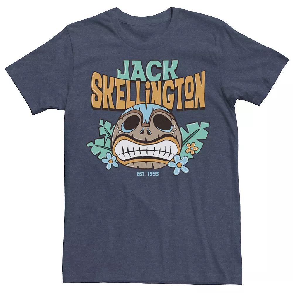 Disney's The Nightmare Before Christmas Jack Tiki Face Men's Tee, Size: Medium, Navy Grey Product Image
