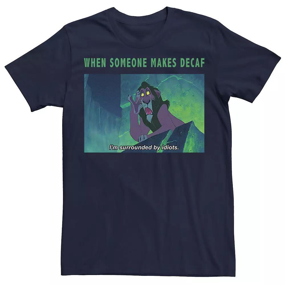 Disney's The Lion King Scar Men's Decaf Coffee Meme Graphic Tee, Size: XL, Black Product Image