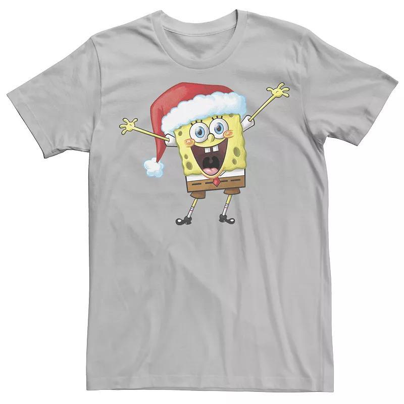 Men's SpongeBob SquarePants One Happy Sponge Holiday Tee, Size: 3XL, Athletic Grey Product Image