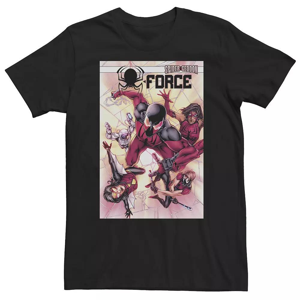 Big & Tall Marvel Spider Force Spider Geddon Comic Cover Tee, Men's, Size: 5XL, Black Product Image