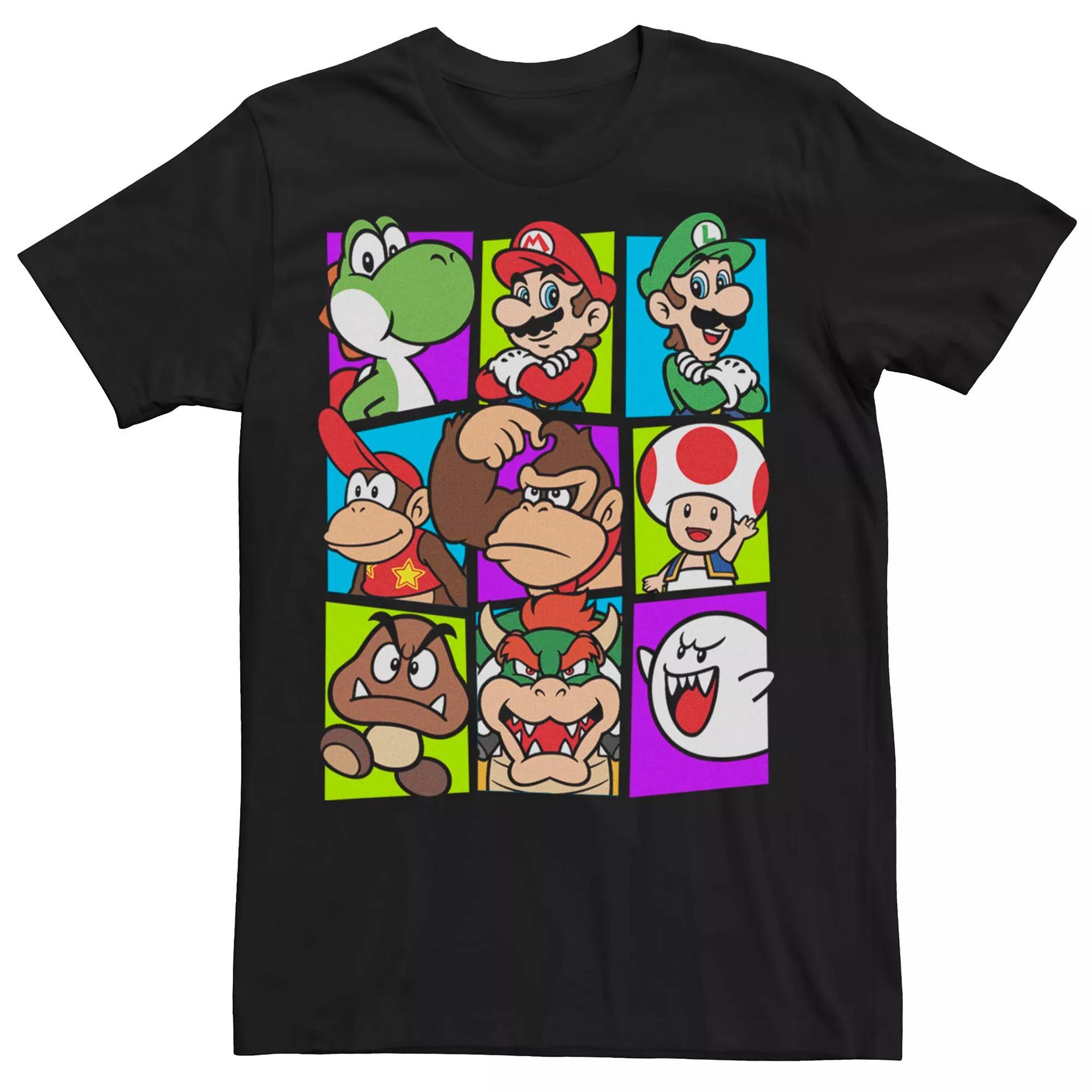 Men's Mario Kart Square Tee, Size: Medium, Black Product Image