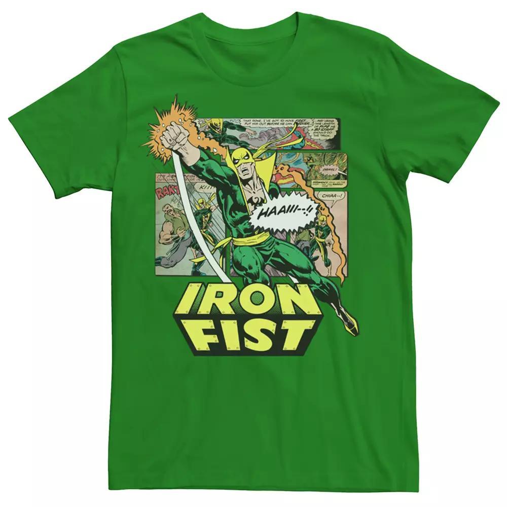 Men's Marvel Iron Fist Logo Graphic Tee, Size: Large, Kelly Product Image