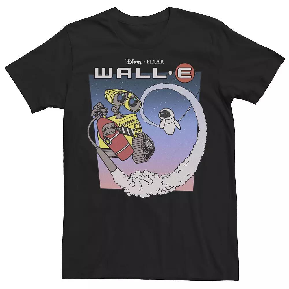 Big & Tall Disney / Pixar Wall-E Fly Eve Retro Distressed Tee, Men's, Size: 3XL Tall, Black Product Image