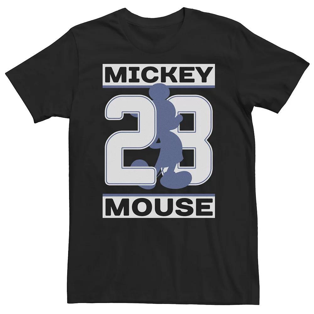Big & Tall Disney Mickey Mouse #28 Mickey Silhouette Tee, Men's, Size: 3XL Tall, Black Product Image