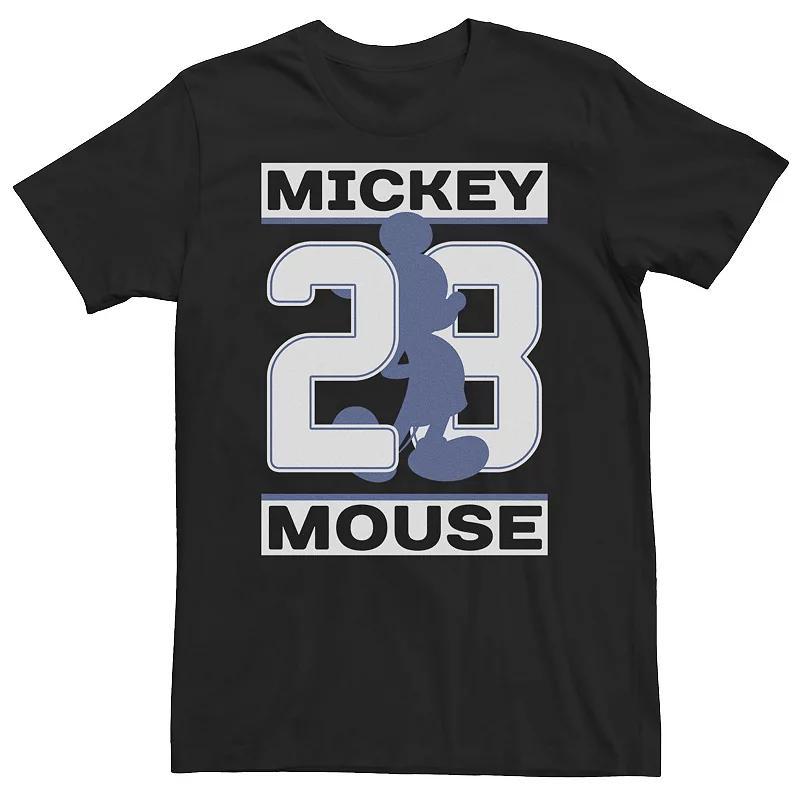 Big & Tall Disney Mickey Mouse #28 Mickey Silhouette Tee, Men's, Size: 3XL Tall, Black Product Image