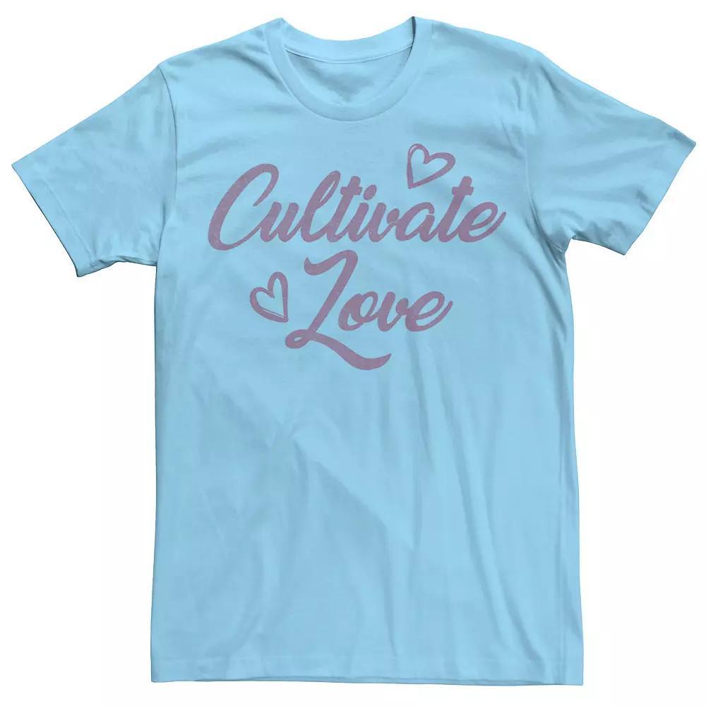 Men's Fifth Sun Cultivate Love Script Tee, Size: Large, Light Blue Product Image