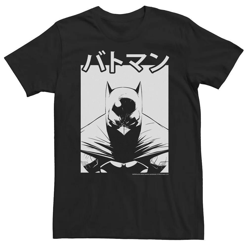 Big & Tall DC Comics Batman Black & White Kanji Portrait Tee, Men's, Size: 3XL Product Image