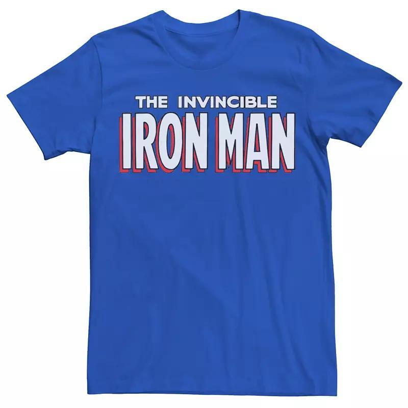 Men's Marvel Invincible Iron Man Short Sleeve Graphic Tee, Size: Small, Royal Product Image