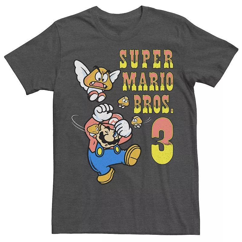 Men's Super Mario 3 Flying Goombas Tee, Size: XL, Grey Heather Product Image