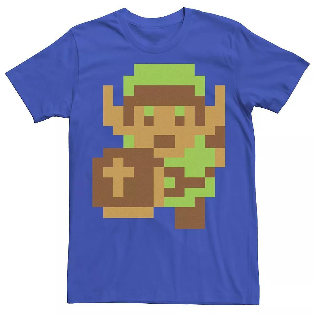 Men's Nintendo Legend of Zelda Pixelated Link Portrait Tee, Size: Medium, Grey Heather Product Image
