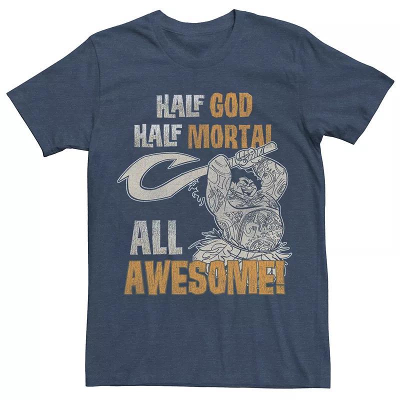 Men's Disney's Moana Maui All Awesome Tee, Size: XL, Navy Grey Product Image