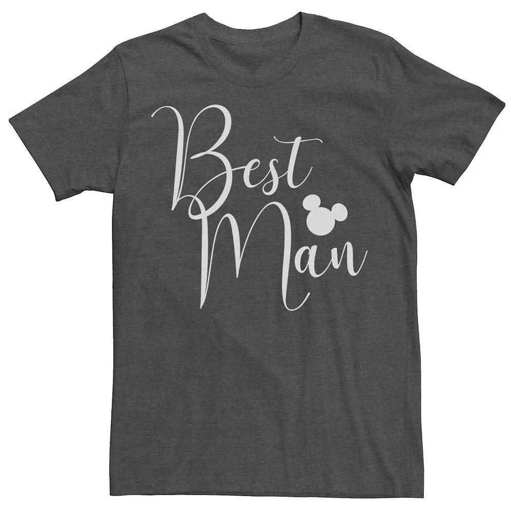 Disney's Mickey & Friends Men's Best Man Tee, Size: Large, Grey Heather Product Image