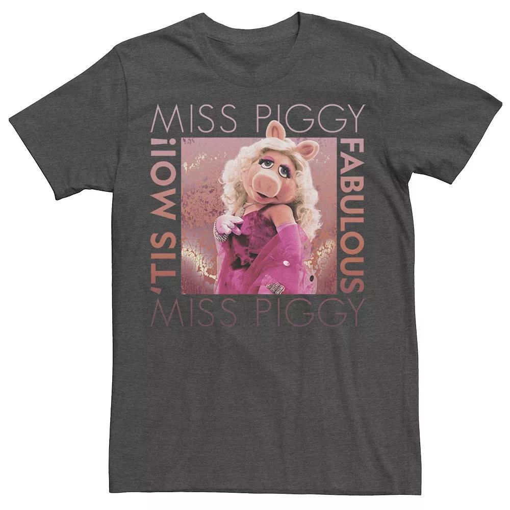 Men's Muppet Miss Piggy Moi Fab Portrait Tee, Size: Medium, Grey Product Image