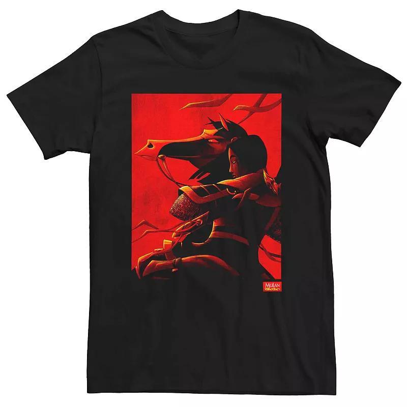 Disney's Mulan Dark Poster Men's Graphic Tee, Size: XL, Black Product Image