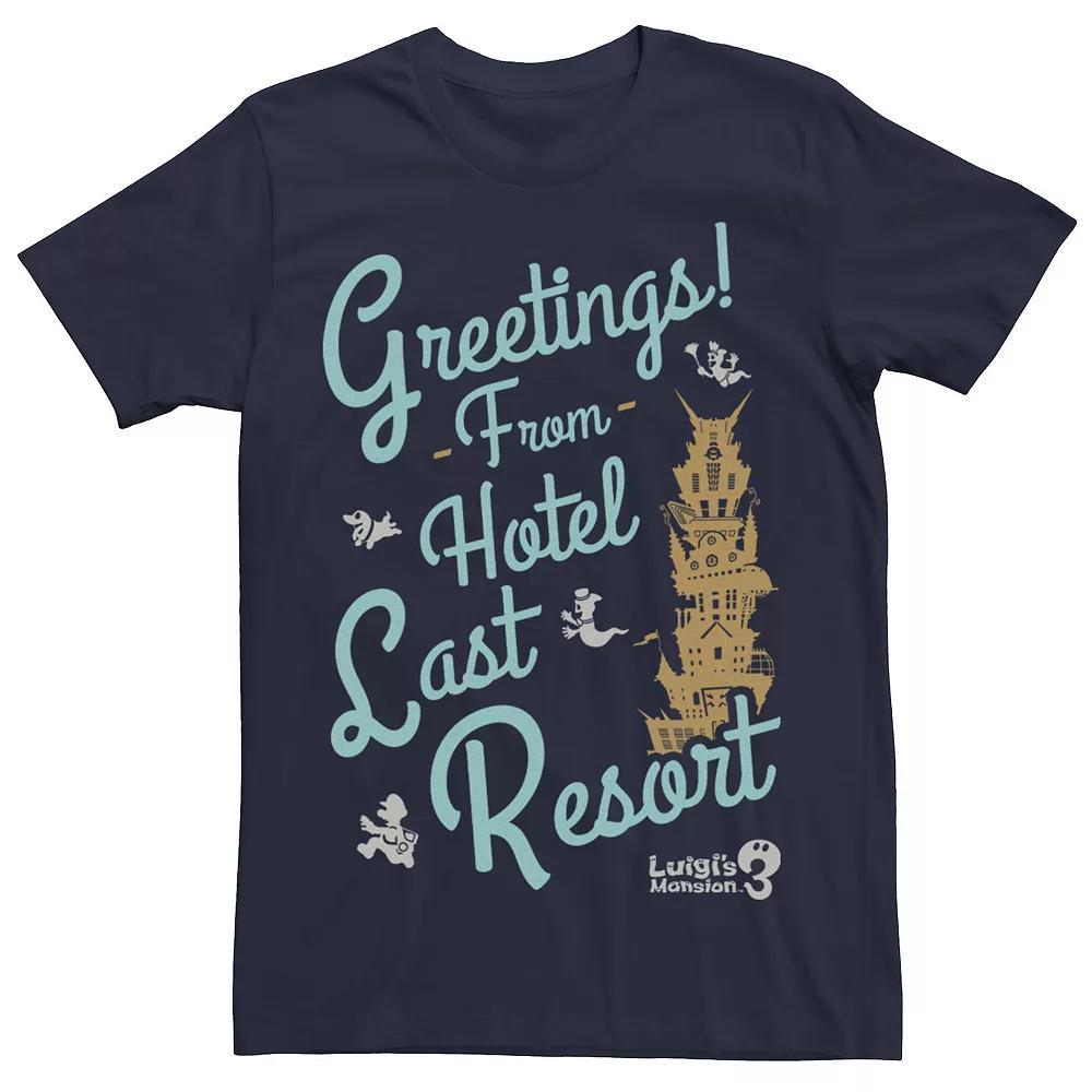 Men's Nintendo Luigi's Mansion 3 Greetings From Hotel Last Resort Graphic Tee, Size: Small, Blue Product Image