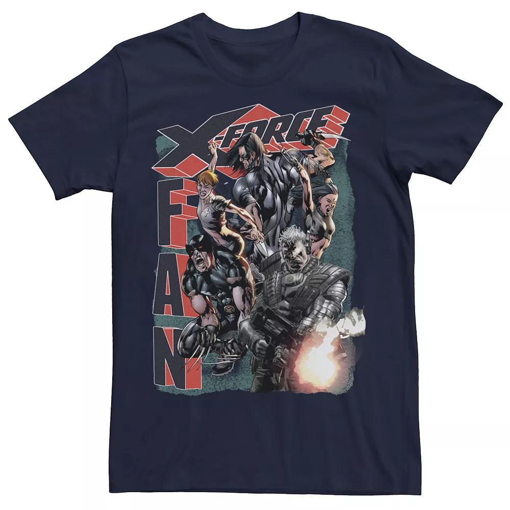 Men's Marvel X-Force Fan Group Shot Tee, Size: Large, Blue Product Image