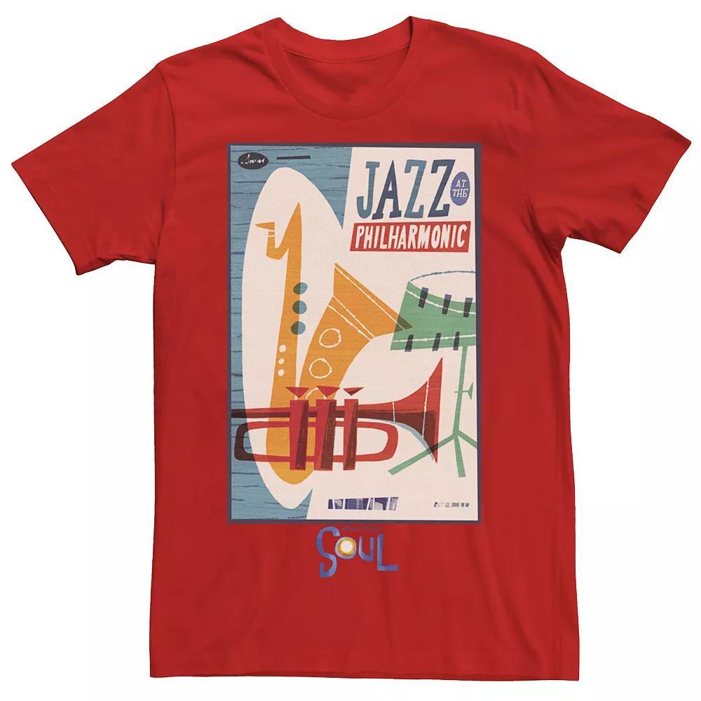 Disney / Pixar's Soul Men's Jazz Philharmonic Poster Tee, Size: XL, Red Product Image