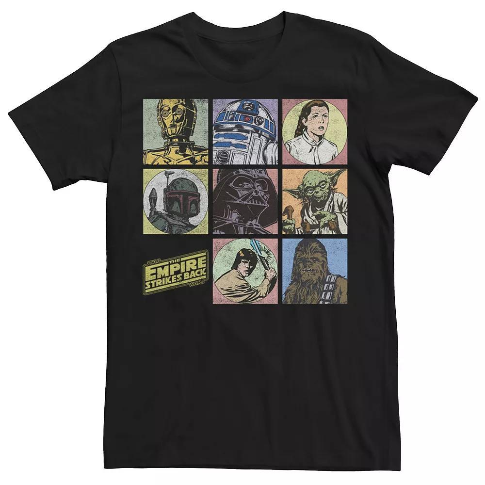 Men's Star Wars The Empire Strikes Back Vintage Panel Poster Tee, Size: 3XL, Black Product Image