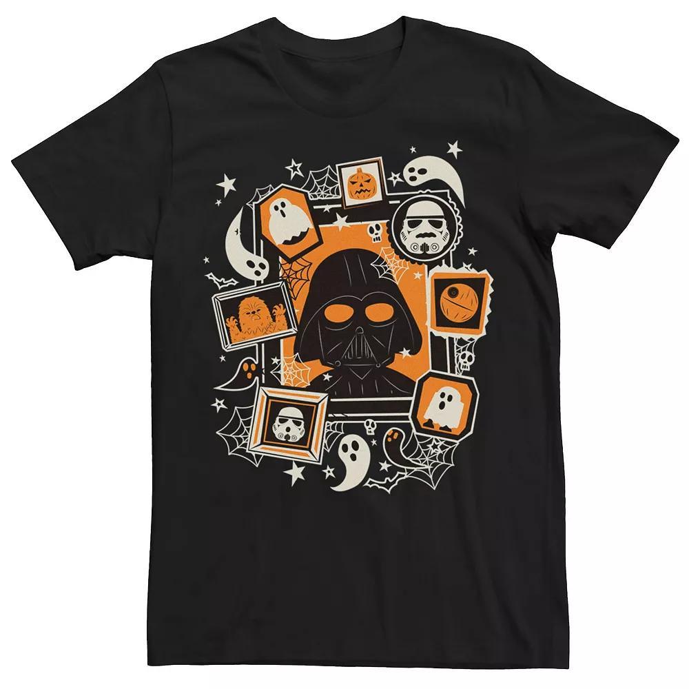 Men's Star Wars Darth Vader And Ghosts Halloween Poster Tee, Size: XXL, Black Product Image