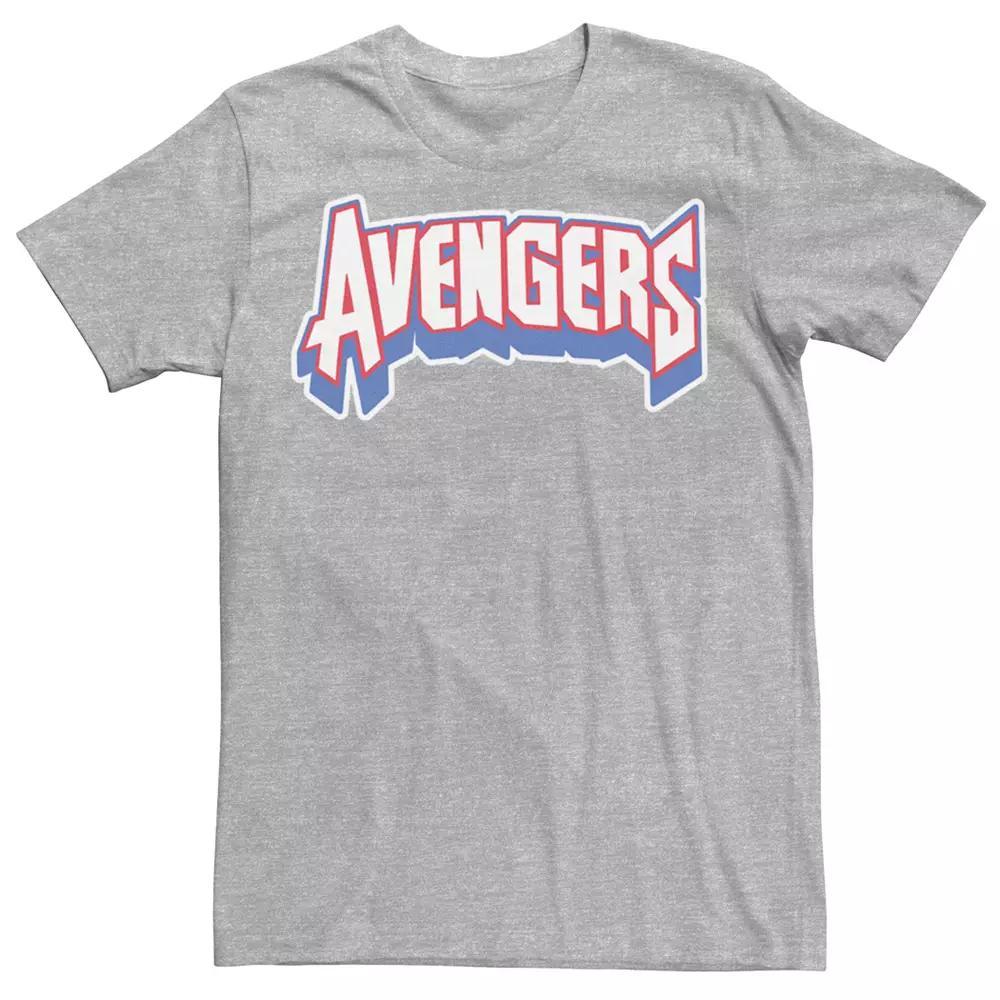 Men's Marvel Avengers Logo Tee, Size: Small, Athletic Grey Product Image