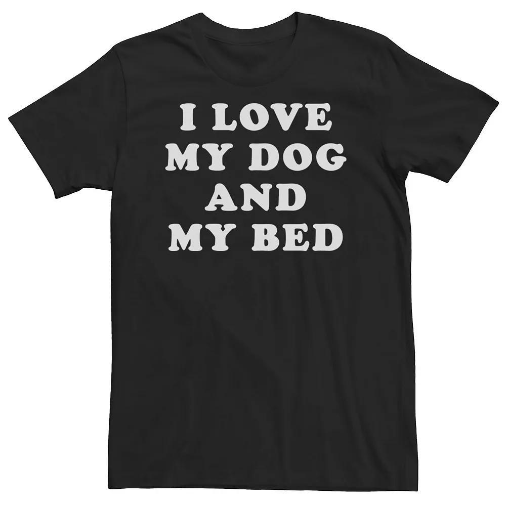 Big & Tall Fifth Sun "I Love My Dog And My Bed" Tee, Men's, Size: 4XLT, Black Product Image