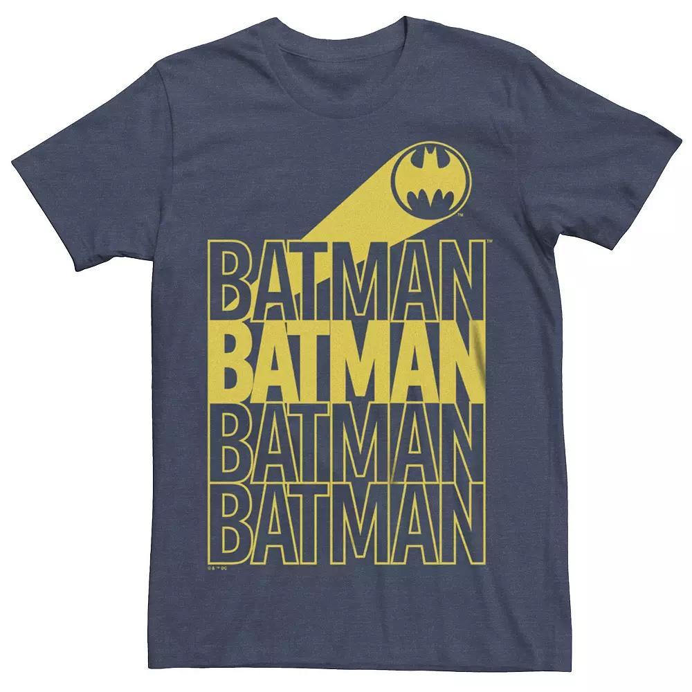 Men's Batman Bat Signal Graphic Tee, Size: Medium, Navy Grey Product Image