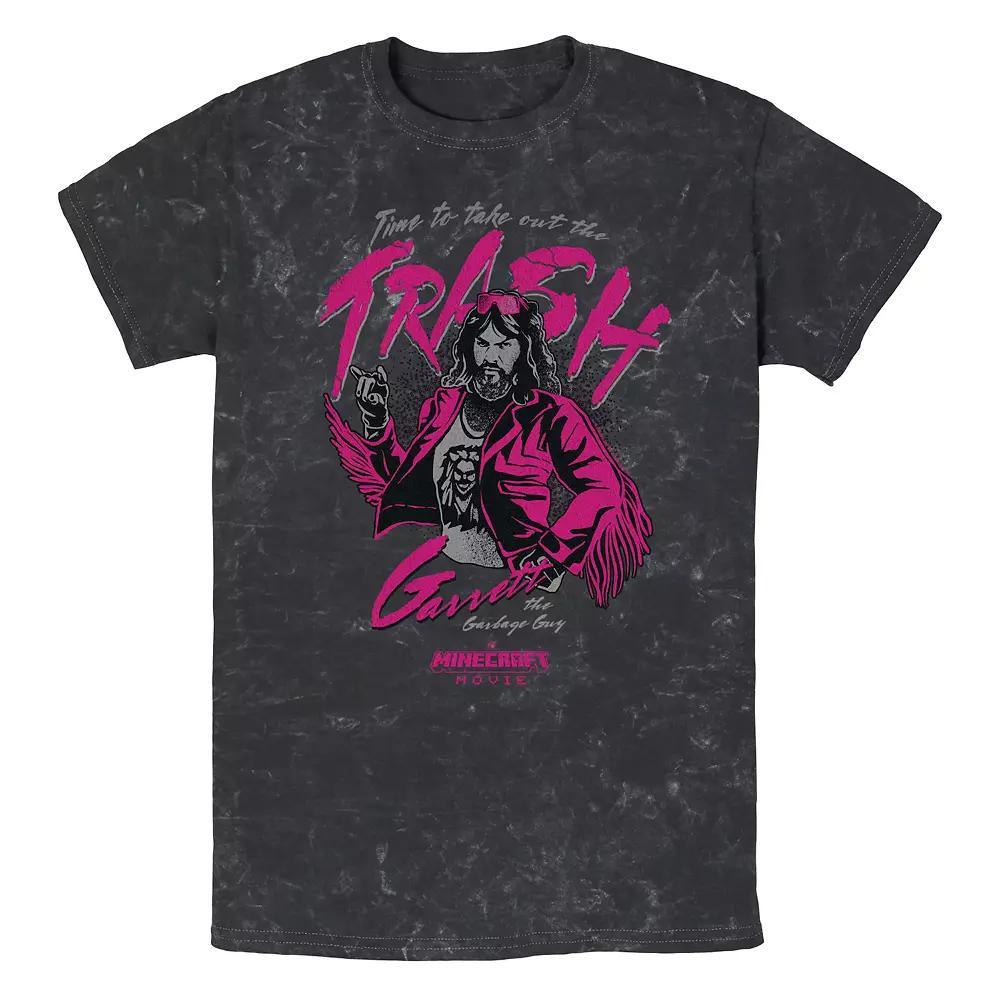 Men's Minecraft Movie Take Out The Trash Mineral Wash Graphic Tee, Size: Small, Black Product Image