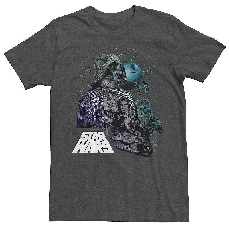 Men's Star Wars Poster Dot Art Fill Graphic Tee, Size: Medium, Char Hthr Product Image