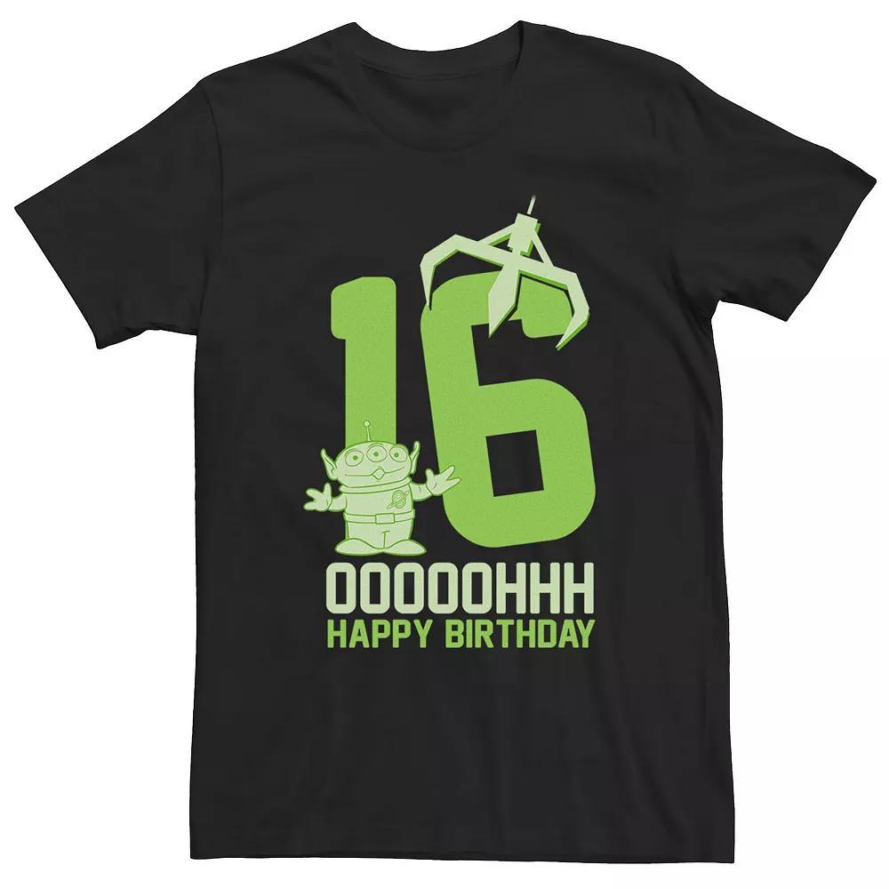 Big & Tall Disney / Pixar Toy Story Aliens OOOOH Happy 16th Birthday Tee, Men's, Size: 3XL Tall, Black Product Image