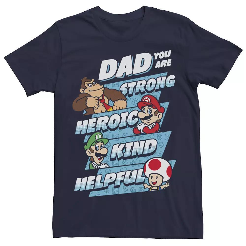 Big & Tall Nintendo Super Mario Dad You Are Tee, Men's, Size: 4XLT, Blue Product Image