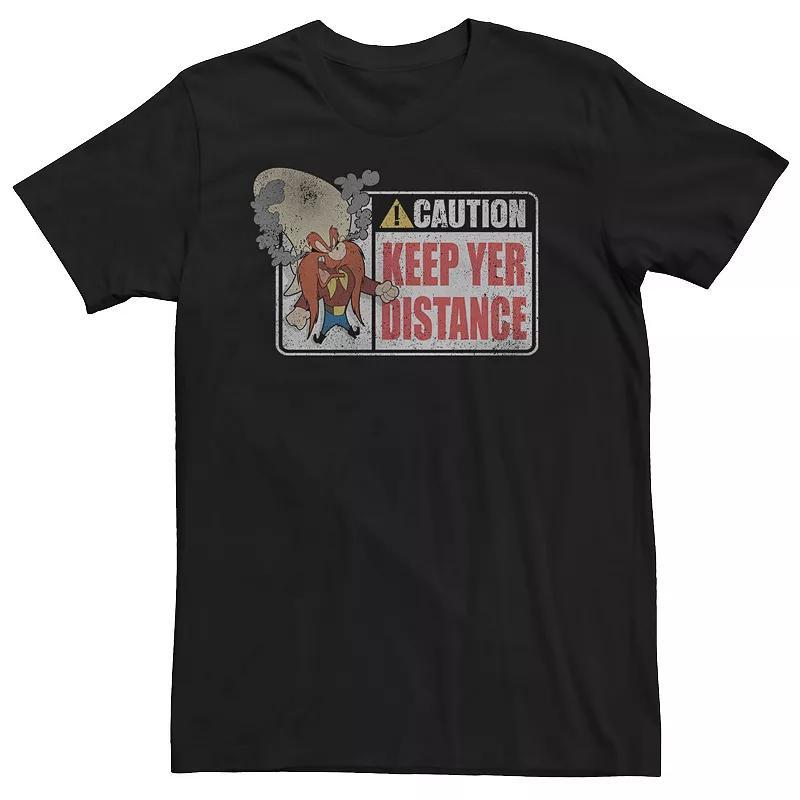 Men's Looney Tunes Yosemite Sam "Keep Yer Distance" Tee, Size: 3XL, Black Product Image