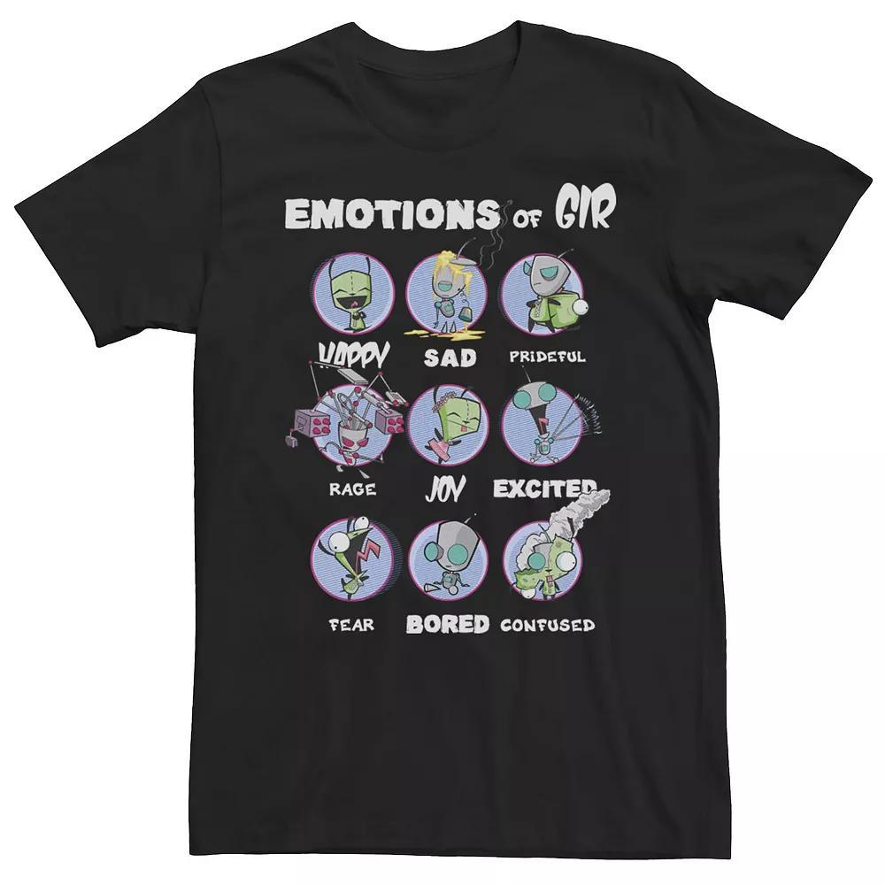 Men's Invader Zim Emotions Of Gir Tee, Size: 3XL, Black Product Image