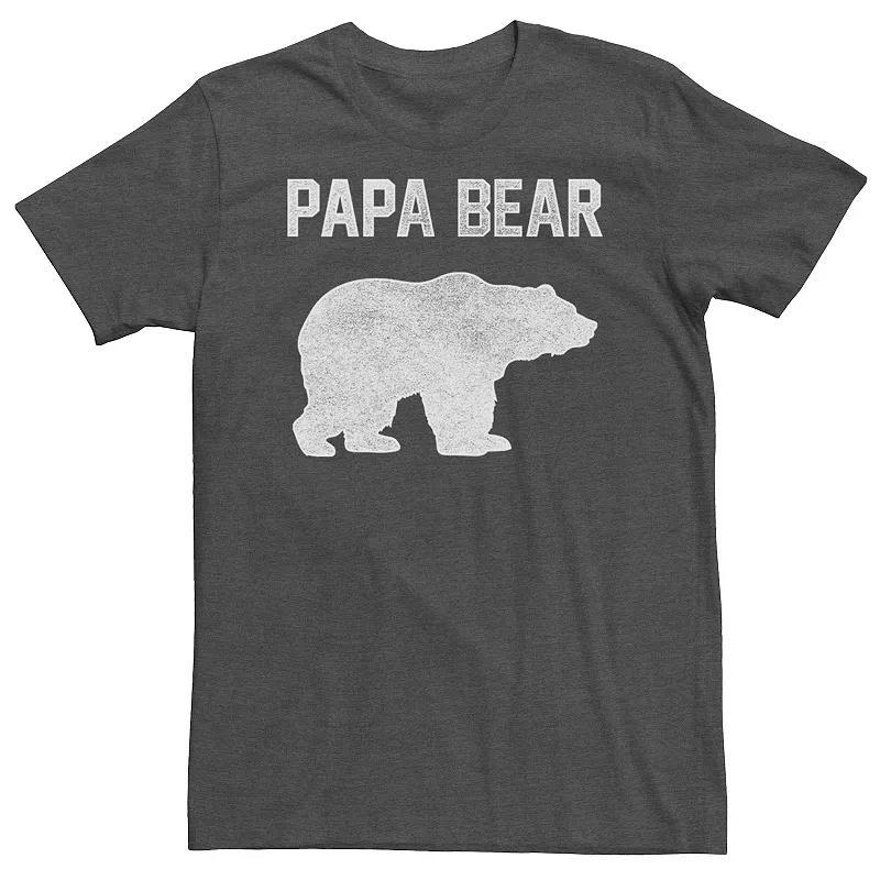 Big & Tall Fifth Sun Bear Papa Text Tee, Men's, Size: 3XL, Grey Heather Product Image