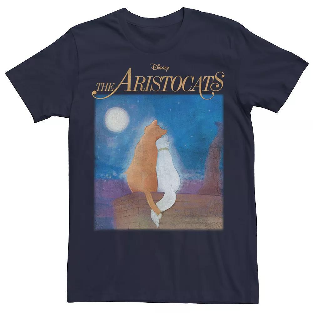 Big & Tall Disney The Aristocats Duchess & Thomas Night Sky Portrait Tee, Men's, Size: 4XL, Blue Product Image