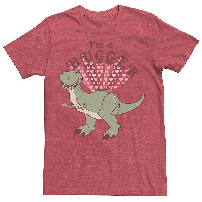 Disney / Pixar's Toy Story Rex Men's Is A Hugger Tee, Size: Small, Red Grey Product Image