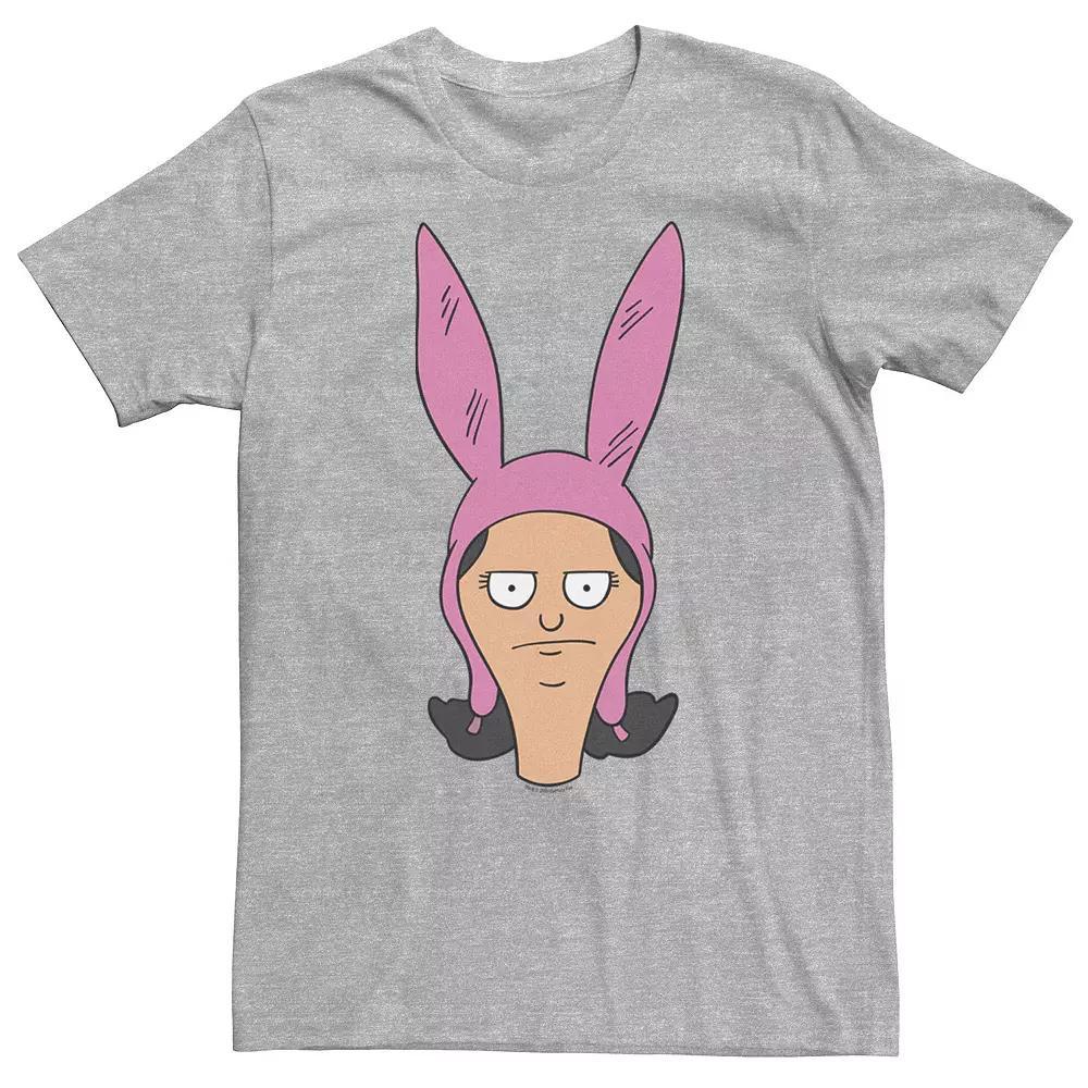 Big & Tall Bob's Burgers Louise Angry Big Face Tee, Men's, Size: 3XL, Athletic Grey Product Image