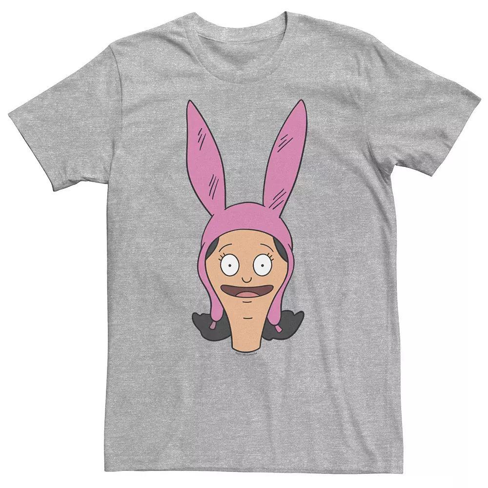 Big & Tall Bob's Burgers Louise Happy Big Face Tee, Men's, Size: 3XL Tall, Athletic Grey Product Image