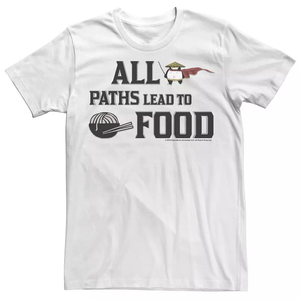 Men's Kung Fu Panda All Paths Lead To Food Tee, Size: Small, White Product Image