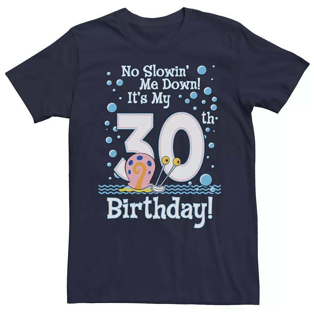Men's Spongebob Gary 30th Birthday Portrait Tee, Size: 3XL, Blue Product Image