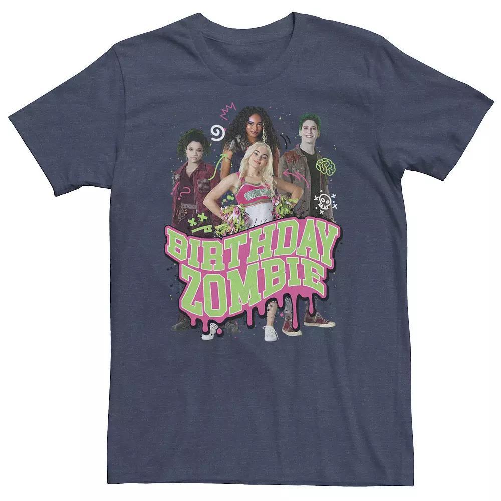 Big & Tall Disney Zombies Group Birthday Tee, Men's, Size: XL Tall, Navy Grey Product Image