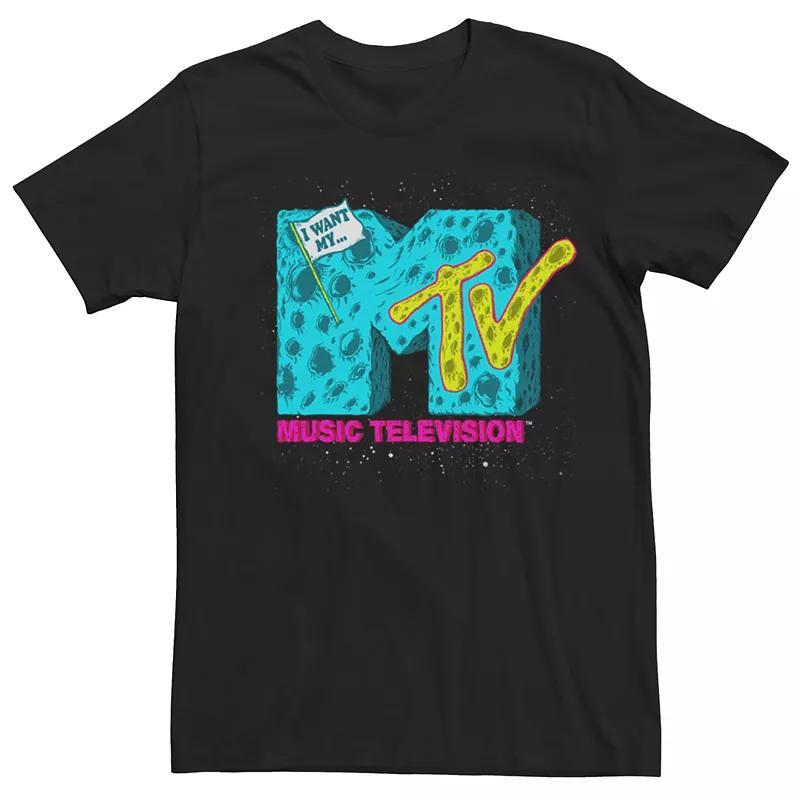 Men's MTV Moon Logo Tee, Size: XL, Black Product Image