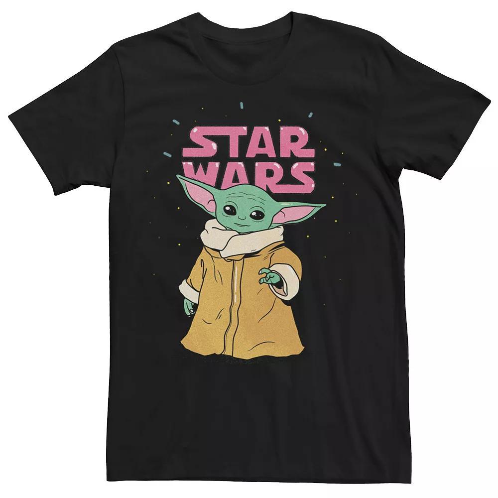 Men's Star Wars The Mandalorioan Grogu Child Bubbles Poster Tee, Size: Large, Black Product Image