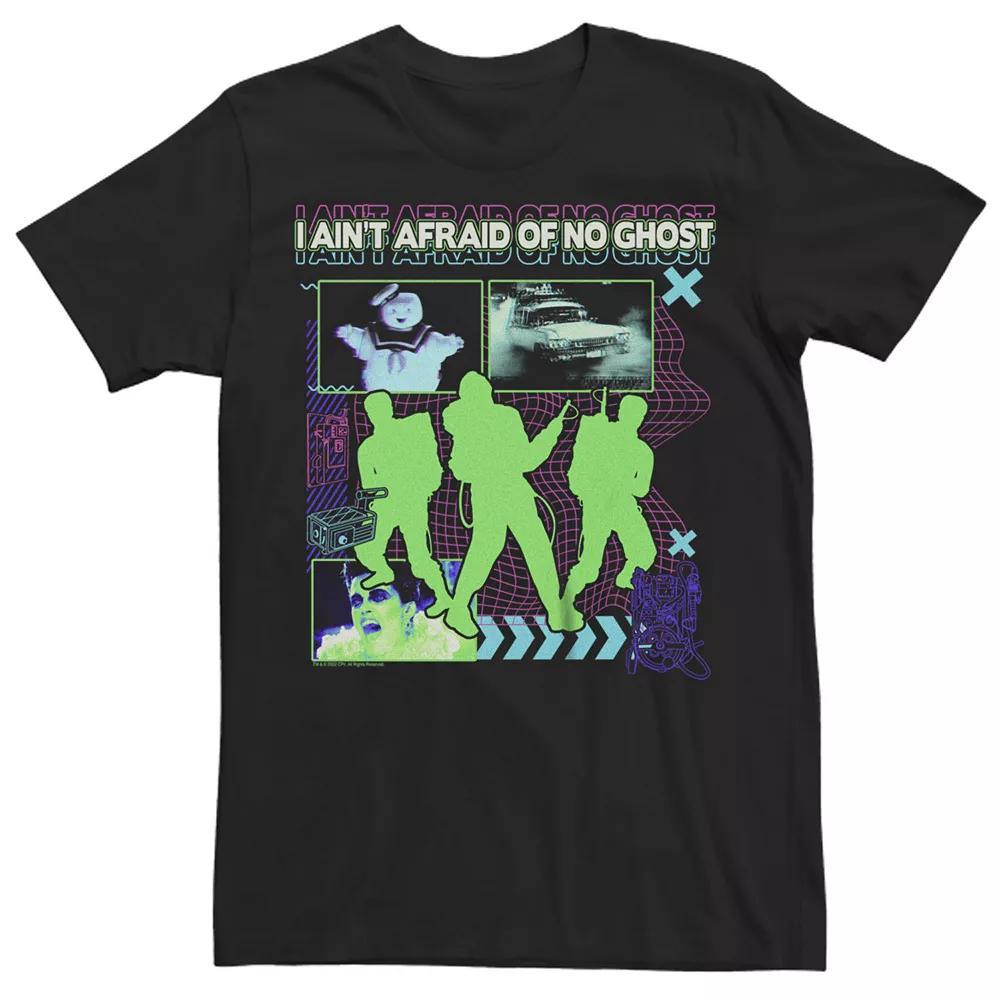 Men's Ghostbusters I Ain't Afraid of No Ghost Glitch Silhouettes Tee, Size: Large, Black Product Image