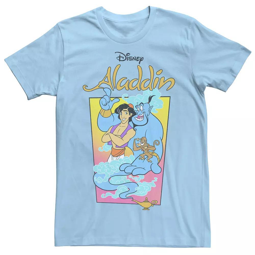 Disney's Aladdin Men's Vintage Poster Tee, Size: Large, Light Blue Product Image