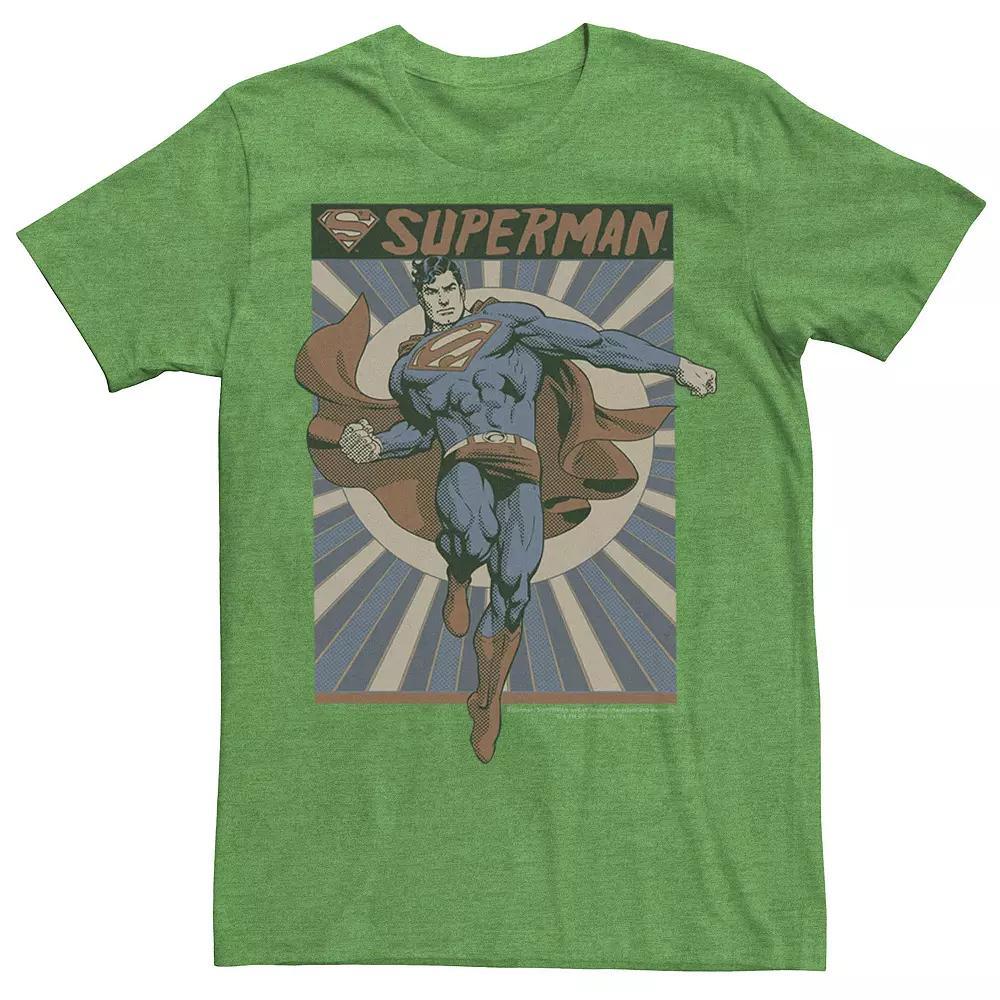 Men's DC Comics Superman Posed Pop Art Poster Graphic Tee, Size: Small, Athletic Grey Product Image